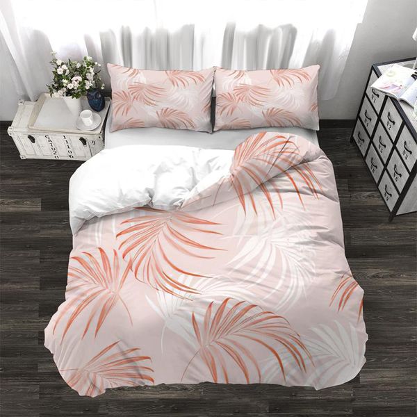 

bedding sets 3d print durable comforter cover palm trees pattern 3pcs duvet set tropical style quilt bed au us uk size