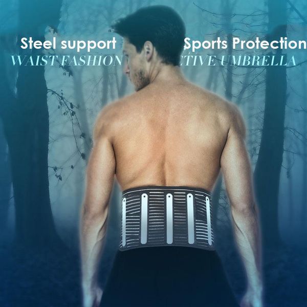 

steel plate waist bandage support trimmer exercise wrap belt, Black;gray