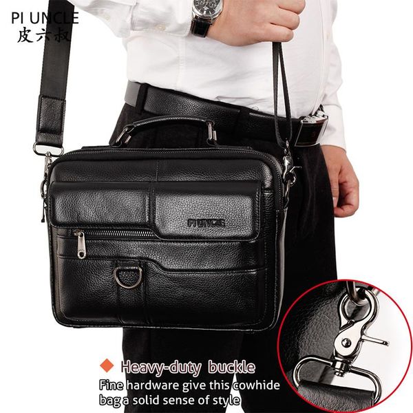 

briefcases 2021 natural cowskin 100% genuine leather men's briefcase fashion large capacity business bag black male shoulder laptop
