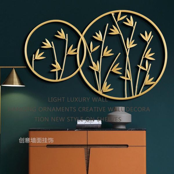 

nordic 3d gold bamboo hanging wall decor luxury iron set living room decoration farmhouse decoracion habitacion decorative objects & figurin
