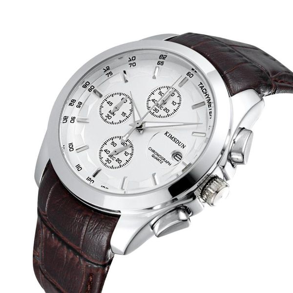 

wristwatches 2021 creative fashion trend sports watch three-eye six-pin multi-function quartz wholesale, Slivery;brown