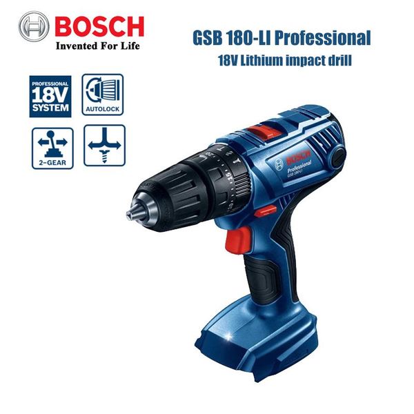 

bosch gsb180-li cordless impact drill 18v lithium screwdriver household multi-function electric (without battery) professiona drills