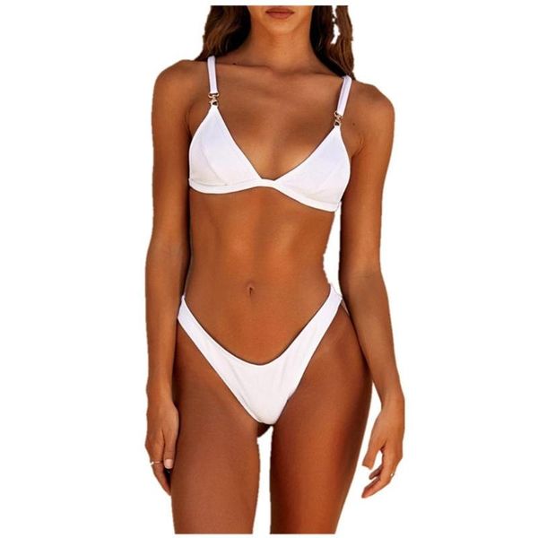 

push up solid swimsuit women beach wear bikini swimwear polyester low waist gym bathing-suit sports suit summer one-piece suits