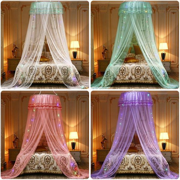 

mosquito net romantic for double bed single-door dome hanging curtain princess netting canopy girls room decor