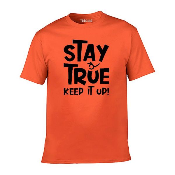 

men's t-shirts tarchia 2021 stay true cotton slim fit t shirt homme sleeve spring fashion print men tees casual, White;black