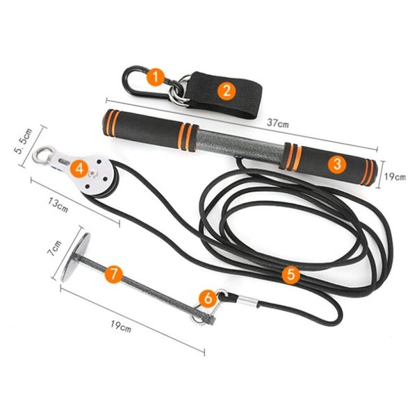 

fitness diy pulley cable machine attachment system hand strength trainning home gym workout equipment arm biceps triceps blaster accessories