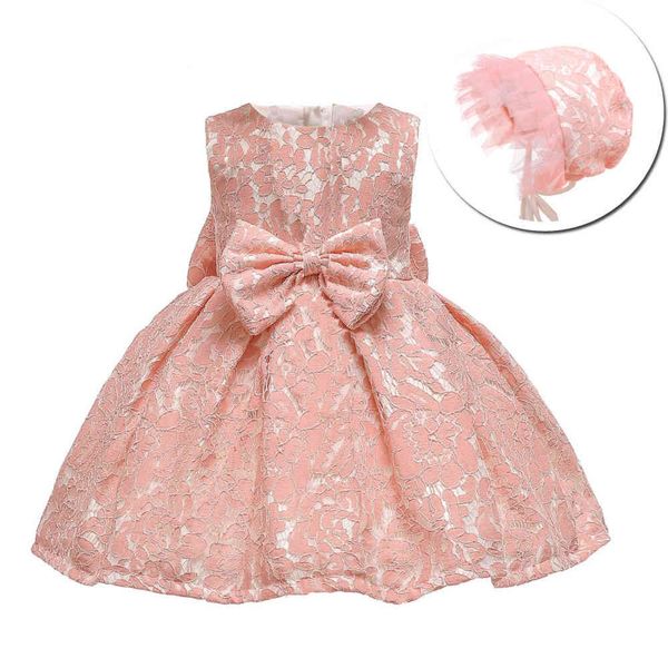 

premium 70% off baby dress baby princess pink one year old lace, White