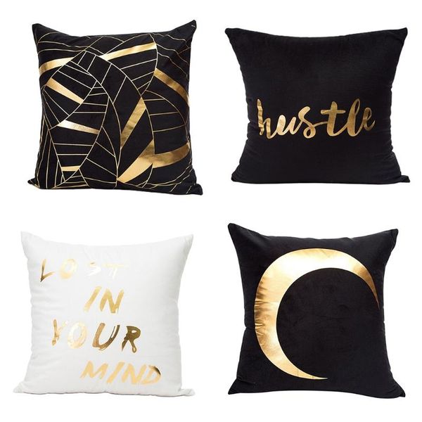 

pillow case 45x45cm fashion bronzing throw bedroom sofa cushion cover hugging pillowcase home decor