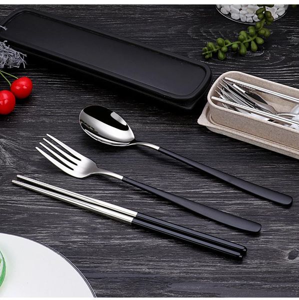 

dinnerware set cutlery fork spoon chopstick stainless steel tableware sets