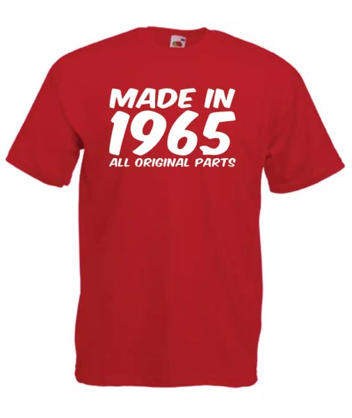 

made in 1965 xmas gift idea mens women t shirts multi-color s-2xl, White;black