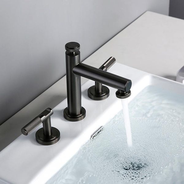 

bathroom sink faucets bagnolux 3 holes faucet matte black and cold water round three hole solid brass mixed double switch basin