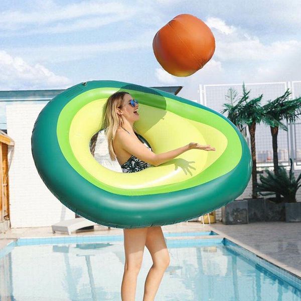 

inflatable pool float avocado swimming ring toys swim circle buoy boia piscina life vest &