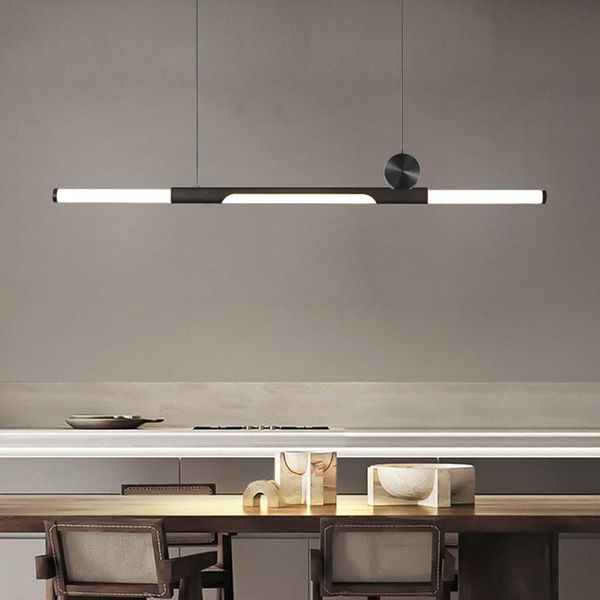 

pendant lamps chandelier in long dining room, black / gold thickened glass modern chandelier, hall, coffee shop, study, led bar
