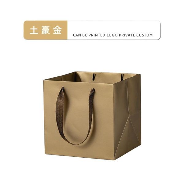 

gift wrap 10pcs/lot 12colors can be mixed wholesale kraft paper bag square potted flowers box birthday festival supplies