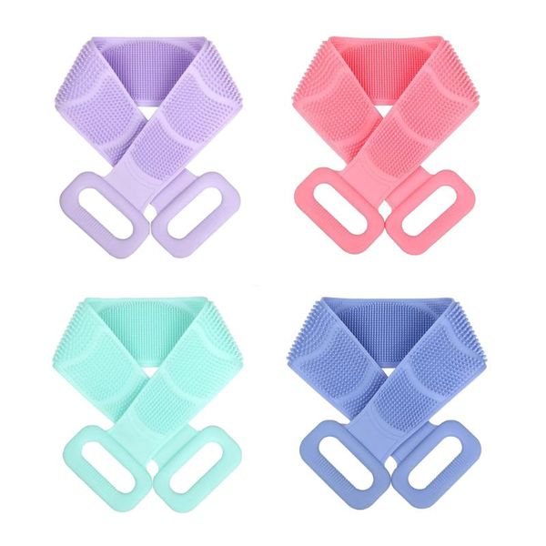 

bath brushes, sponges & scrubbers silicone body brush cleaning towel dual side belt
