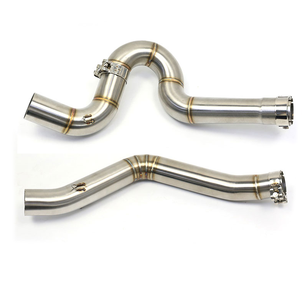 

motorcycle exhaust system middle link pipe stainless steel muffler for benelli 502c 502x trk502 trk 502 2021 pit bike