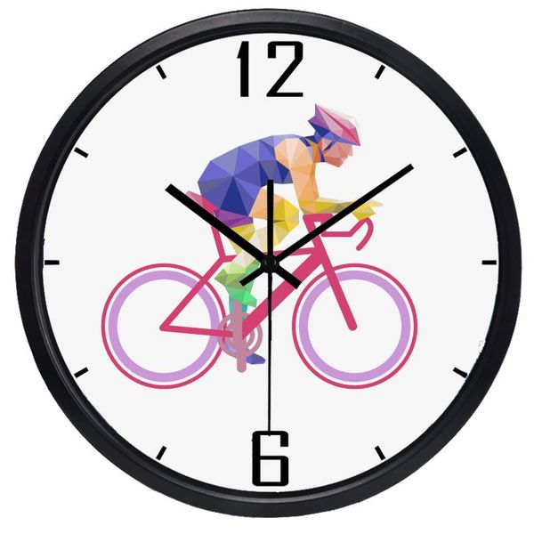 

wall clocks cyclists sport the mute brand design clock durable circle classical