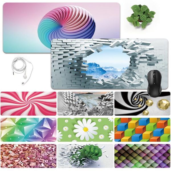 

mouse pads & wrist rests easy-to-clean and large mat anti-slip waterproof pu leather computer mousepad 3d pattern durable game mouse-pad