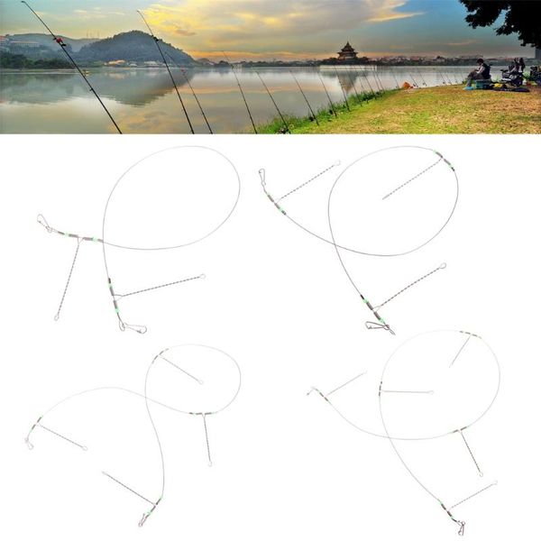 

sea fishing swivel string hook anti-winding steel rigs wire leader hooks line