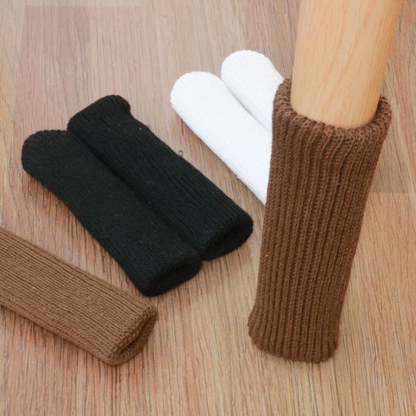 

chair covers 4pcs/set non-slip furniture leg protector lightness no space occupy solid mute chairs desk feet socks