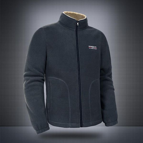 

men's jackets 2021 autumn and winter fashion casual stand-up collar lamb hair jacket thick warm zipper clothing, Black;brown