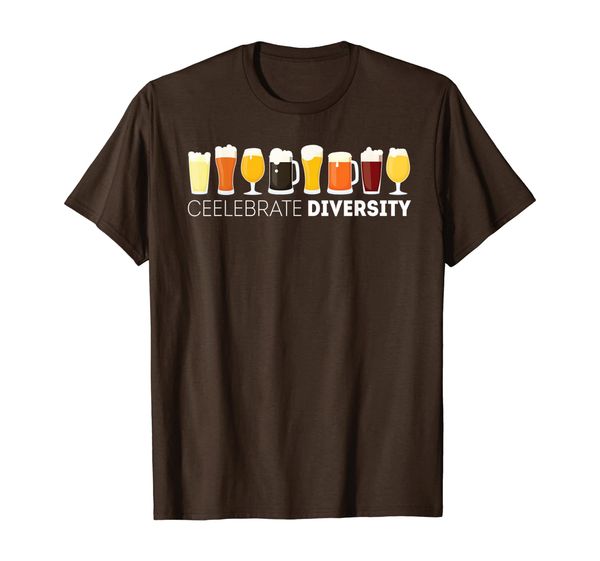 

celebrate diversity craft beer drinking alcohol tshirt, White;black