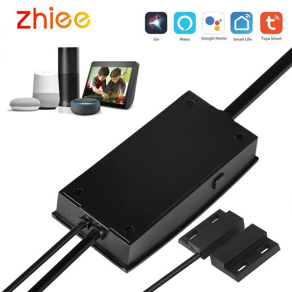

smart home control wifi garage door life app remote open close monitor compatible with alexa echo google home,us plug