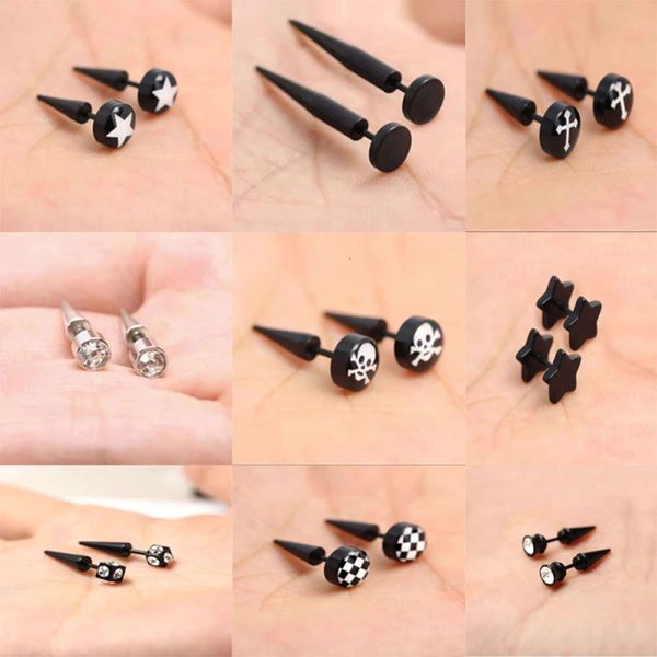 

earrings simple earbone nails korean version piercing men's titanium steel earrings are accessories