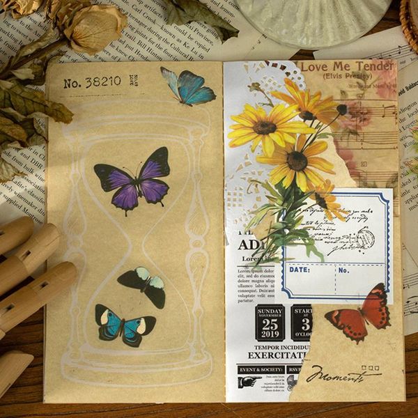 

gift wrap diy ornament diary decor pet labels rose maple scrapbooking stickers butterfly floral decals flowers plant series