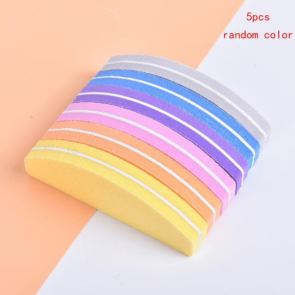 

nail files 5pcs sponge art tips buffer sanding block color random