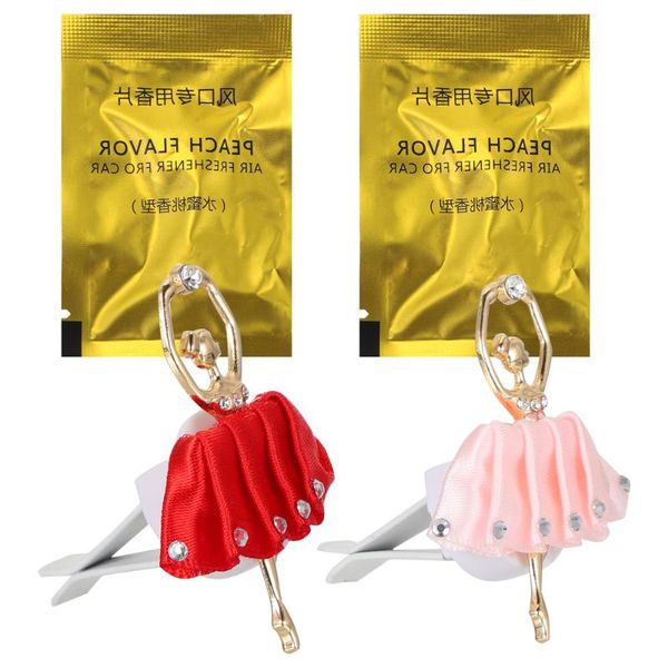 

car air freshener 2pcs ballet girl perfume clip aromatic diffuser decoration