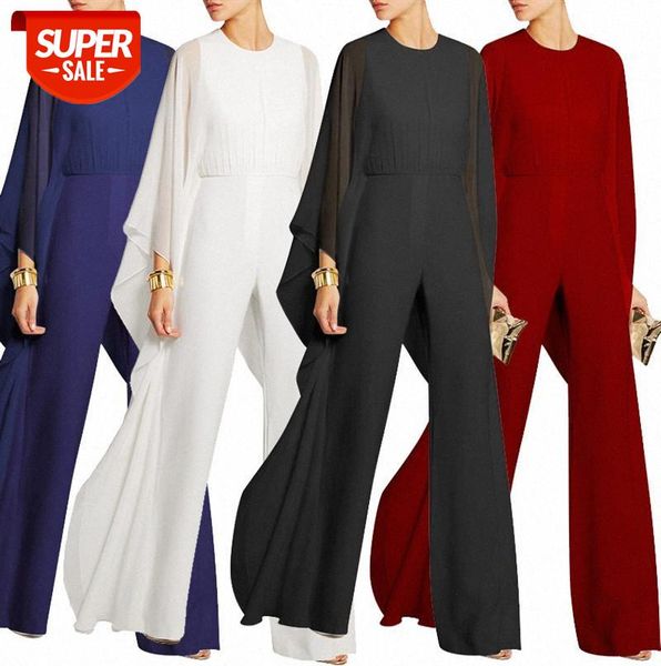 

supply jumpsuits queen european and beautiful women wide-leg pants chiffon stitching #zx1t, Black;gray