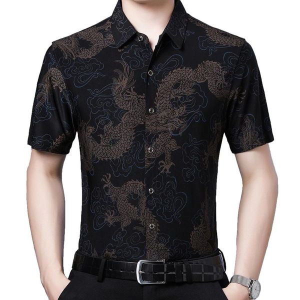 

men's casual shirts 2021 designer fashion summer short sleeve mens clothing luxury print shirt for men vintage streetwear dress 1021, White;black