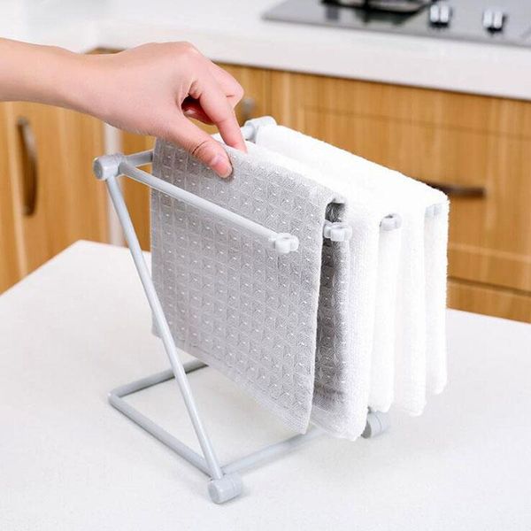

kitchen racks foldable vertical rag rack counterstorage multi-function dish cloth towel holder home organizer supplies & organization
