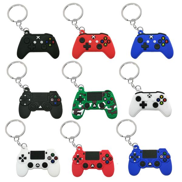 

cartoon keychain 1pcs pvc game machine & keyring cute pad joystick key chain ps4 console s bag car hanging, Silver