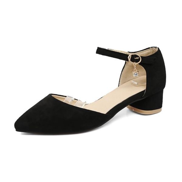 

sandals plus size pointed simple high heels women shoes woman summer ladies, Black