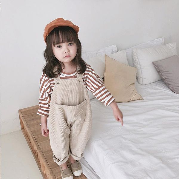

children overalls for baby girls and boys corduroy pants jumpsuits toddler girl clothes boy jumpsuit kids 1-5t, Blue