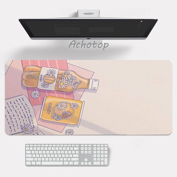 

mouse pads & wrist rests large mousepad gamer cute kawaii xl gaming pad otaku locking edge big fashion lapnotebook desk mat pink
