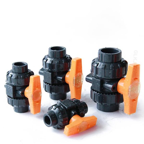 

watering equipments 1pcs 20 25 32 40 50 63mm pvc union ball valve water pipe connector garden irrigation aquarium fish tank tube flow contro
