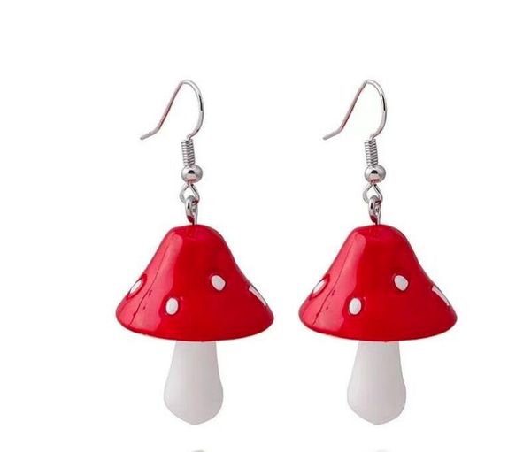 Acryl Pilz Lange Anhänger Charme Ohrringe Qualität Tropfen Ohrringe für Mädchen Frauen Kinder Geburtstag Geschenk Schöne Schmuck GC802