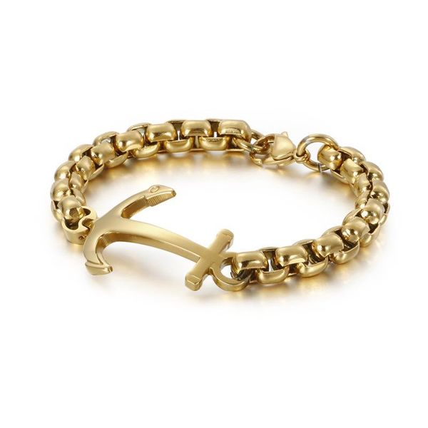 

link, chain fashion simple retro vintage personality men's 316 stainless steel jewelry, Black