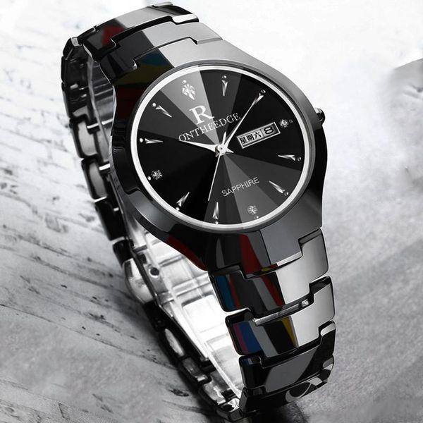 

wristwatches tungsten steel men waterproof date clock male sports watches quartz wrist watch relogio masculino, Slivery;brown