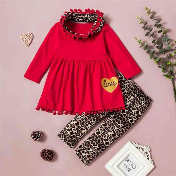 

baby girl sweet leopard baby's sets 210528, White