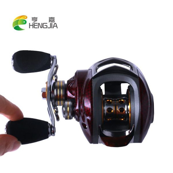 

baitcasting reels hengjia 1pc fishing reel centrifugal magnetic brake system aluminum spool hard metal pesca tackles