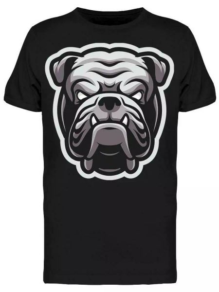 

angry bulldog head sport tee men's -image by shutterstock, White;black
