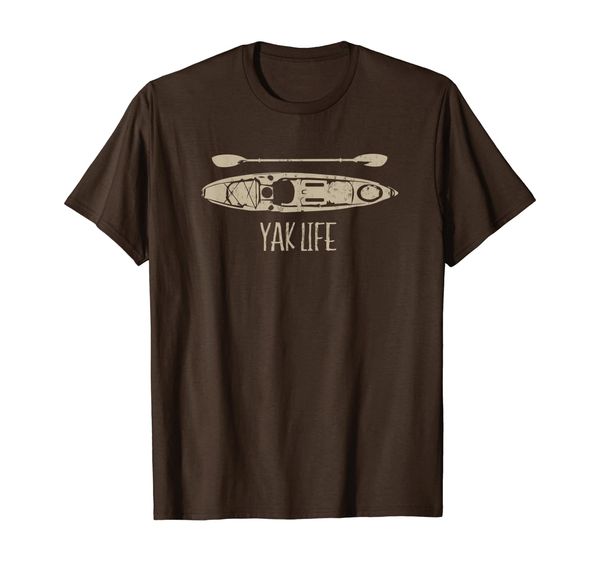 

yak life t shirt, kayak life kayaking and paddling t shirt, White;black