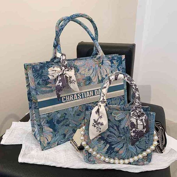 

80% off shop clearance oil painting tote women's summer 2022 new fashion portable single shoulder versatile minority design messenger b