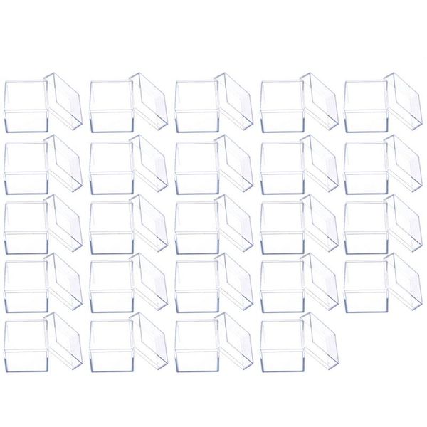 

gift wrap 24 pcs square transparent plastic packing box candy jewelry party birthday