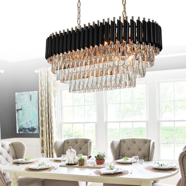 

pendant lamps modern nordic arrival crystal lights k9 suspension for living room foyer restaurant el bar