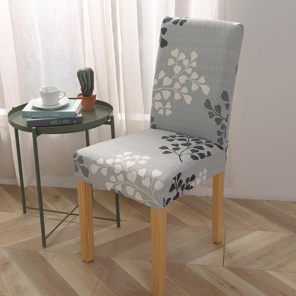 

chair covers spandex elastic printing dining slipcover modern removable anti-dirty kitchen seater case stretch cover for banquet